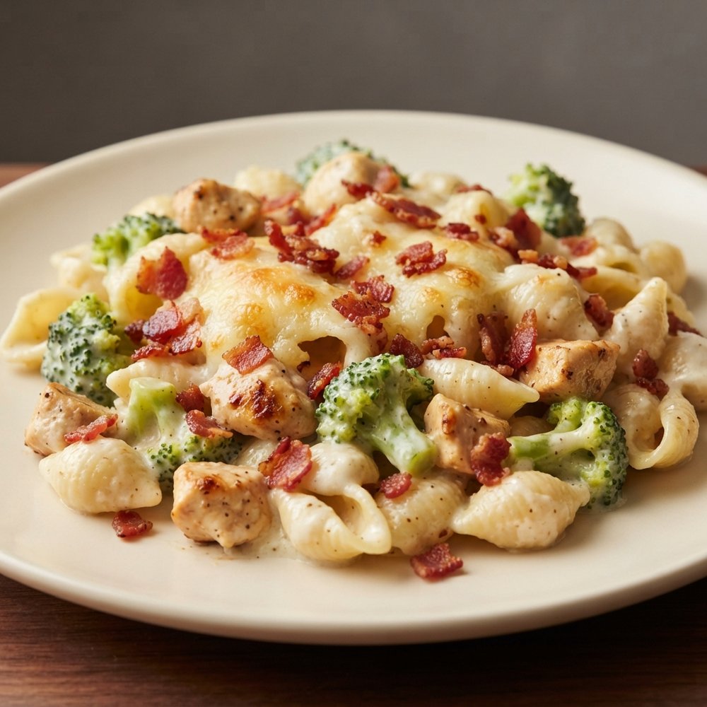 Oven-Baked Ranch Chicken Pasta with Bacon