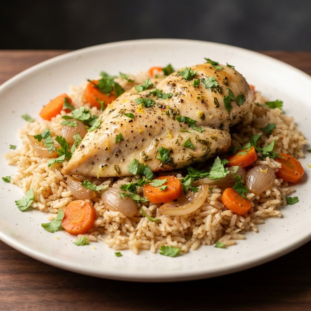 Last-Minute Frozen Chicken and Rice Supper