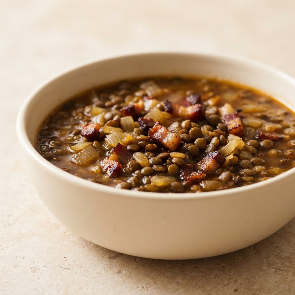 Crockpot Bacon-Lentil Soup