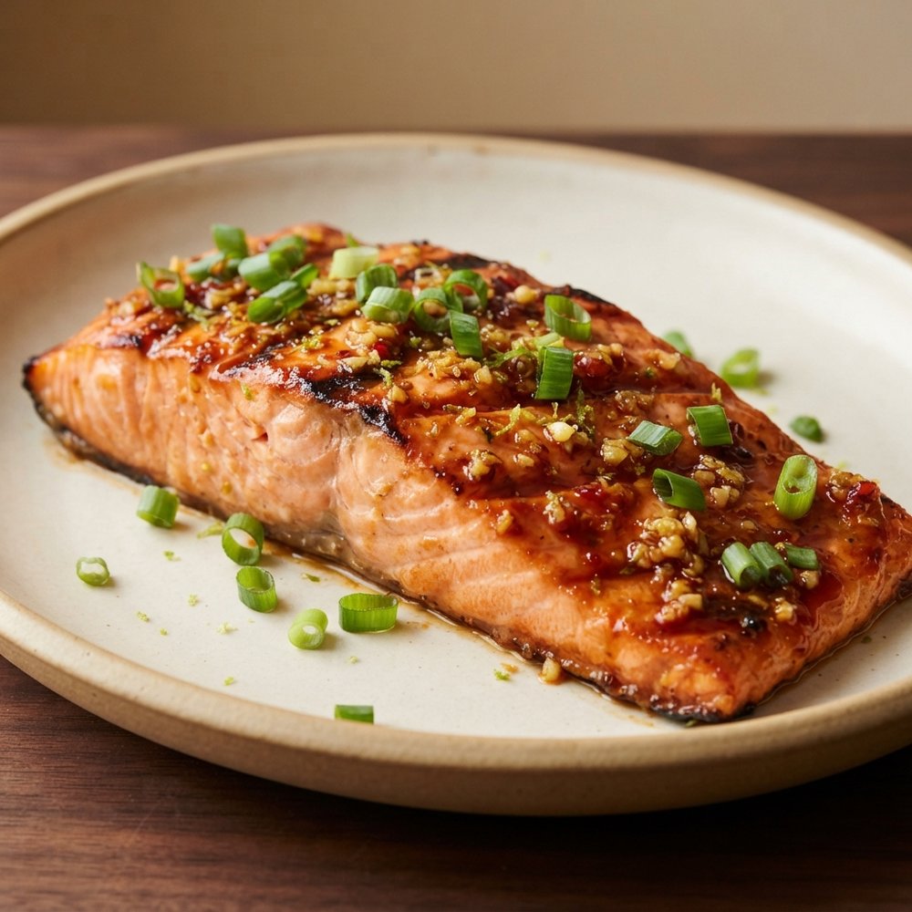 Chili-Garlic Grilled Salmon with Lime