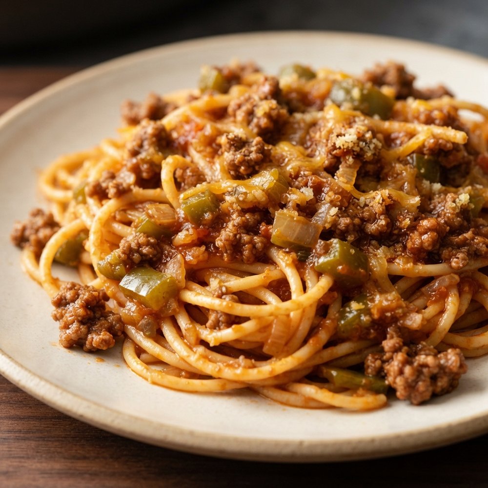 Spaghetti with Sloppy Joe Meat Sauce