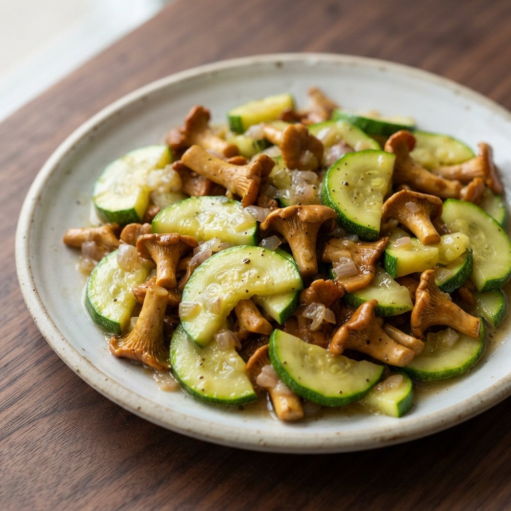 Zucchini and Chanterelles Sauté