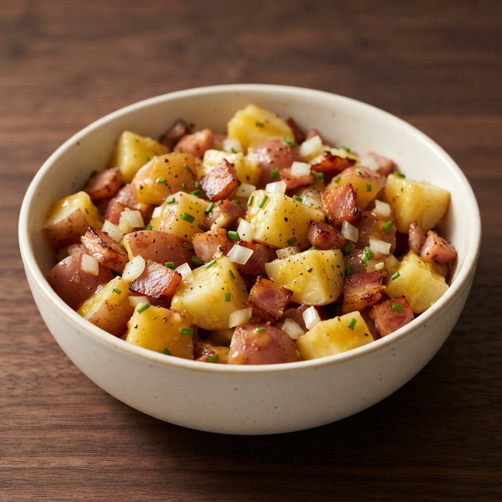 German-Style Potato Salad with Diced Ham