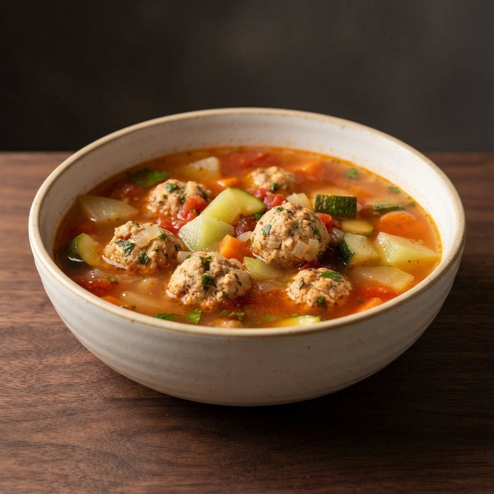 Mexican Chicken Meatball Soup (Sopa de Albóndigas de Pollo)