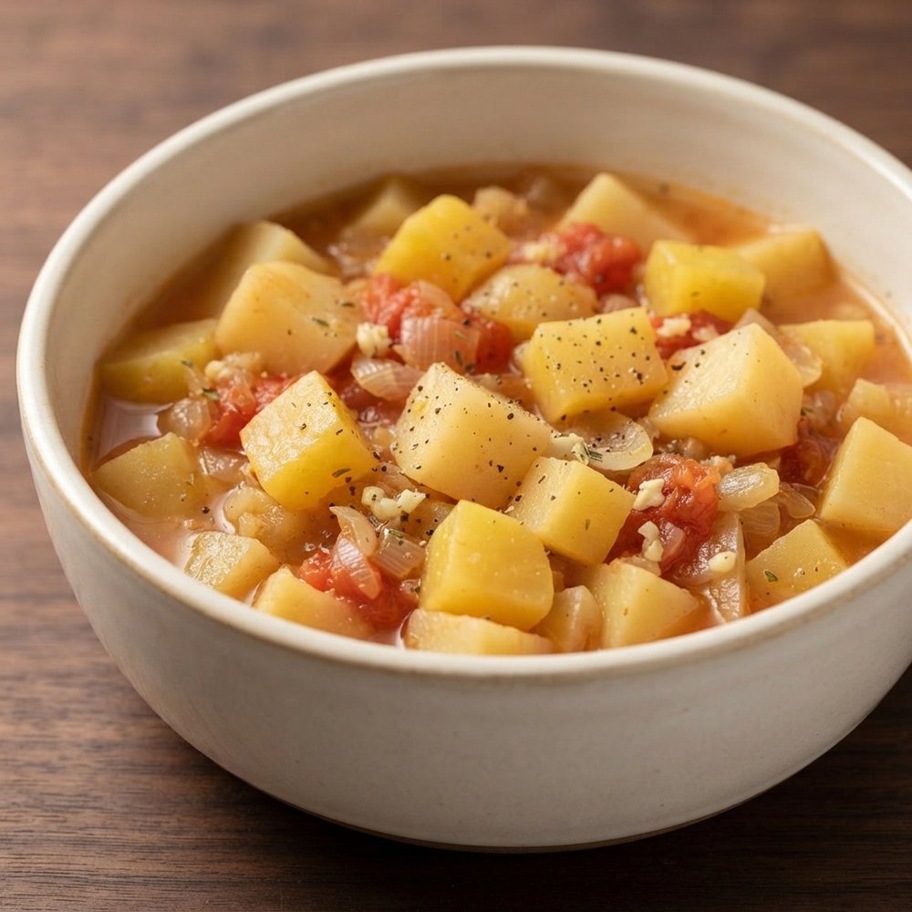 Rustic Stewed Potatoes with Rutabaga
