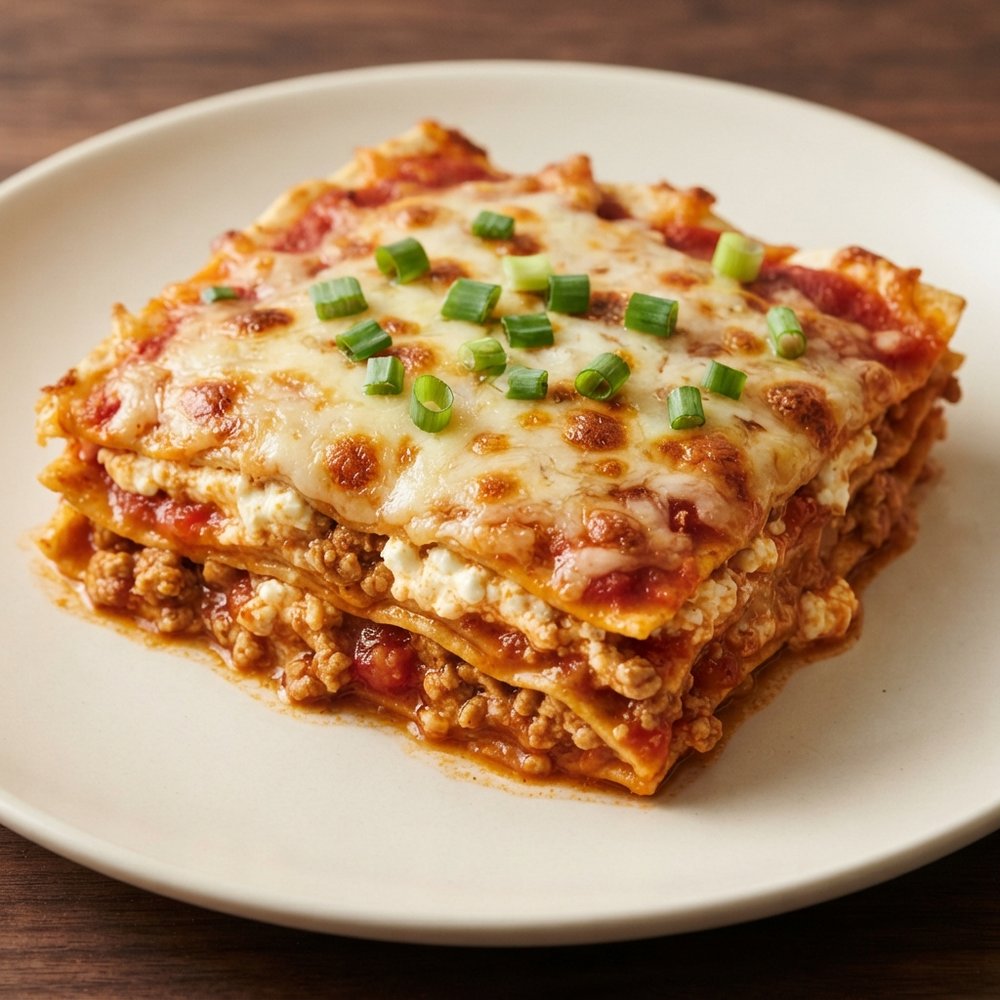 Layered Turkey Enchilada Casserole