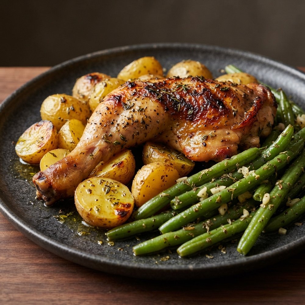 Greek-Style Lemon Chicken with Roasted Potatoes