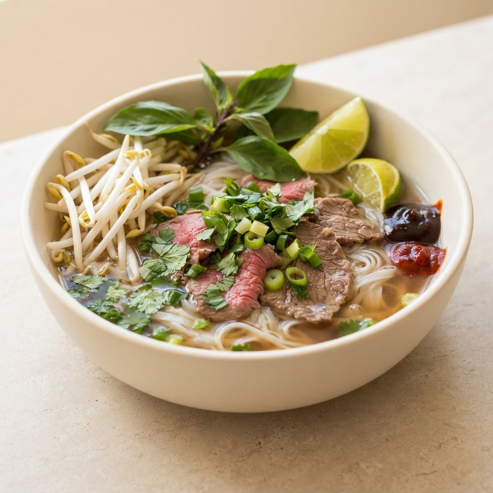 Vietnamese Beef Pho Noodle Soup