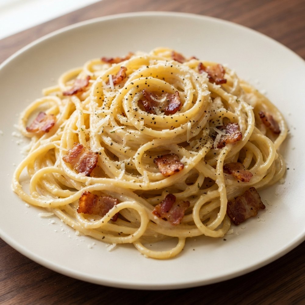 Ranch-Twisted Spaghetti Carbonara