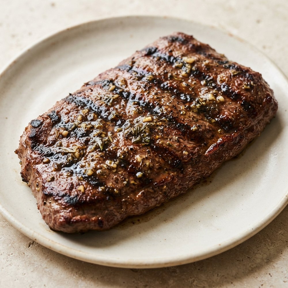 Red Wine–Marinated Flat Iron Steaks