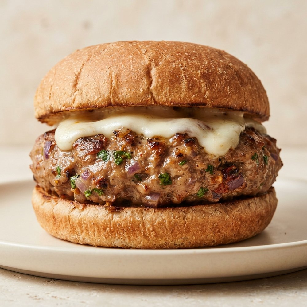 Chipotle-Spiced Turkey Burgers with Mozzarella