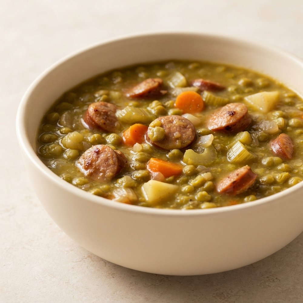 Crockpot Split Pea and Smoked Sausage Soup