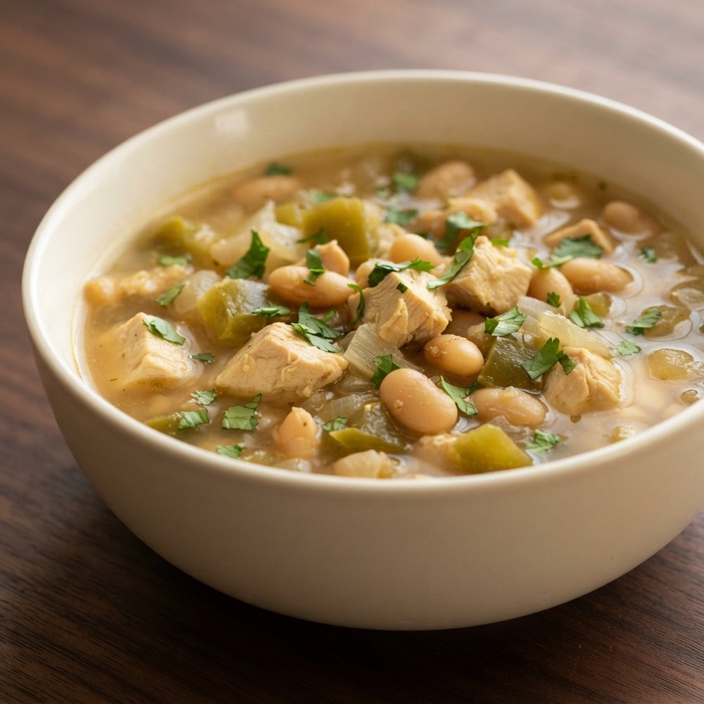 White Chicken Chili in a Dutch Oven