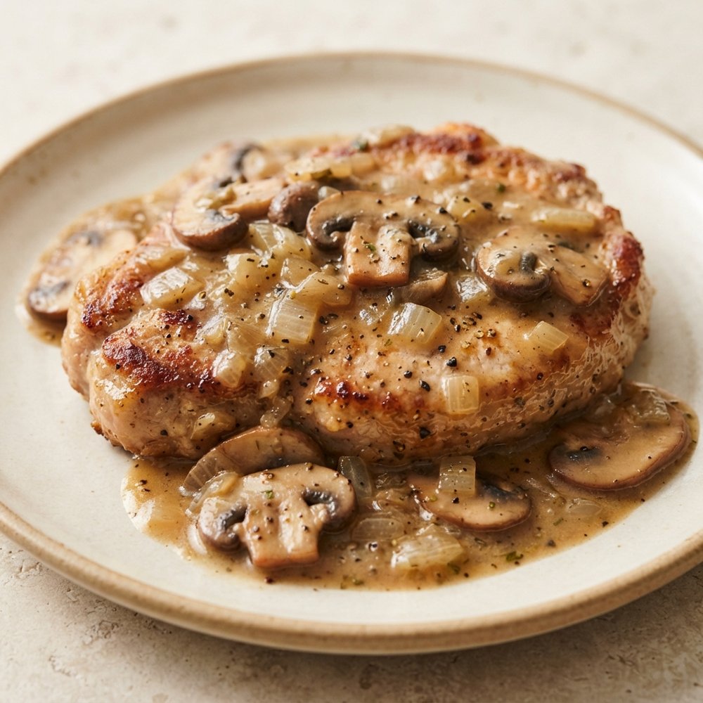 Pork Chops with Mushroom Onion Gravy