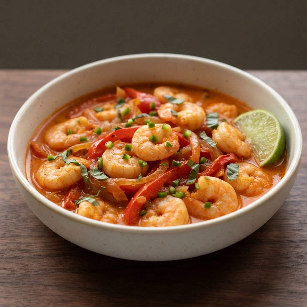 Shrimp in Red Coconut Curry
