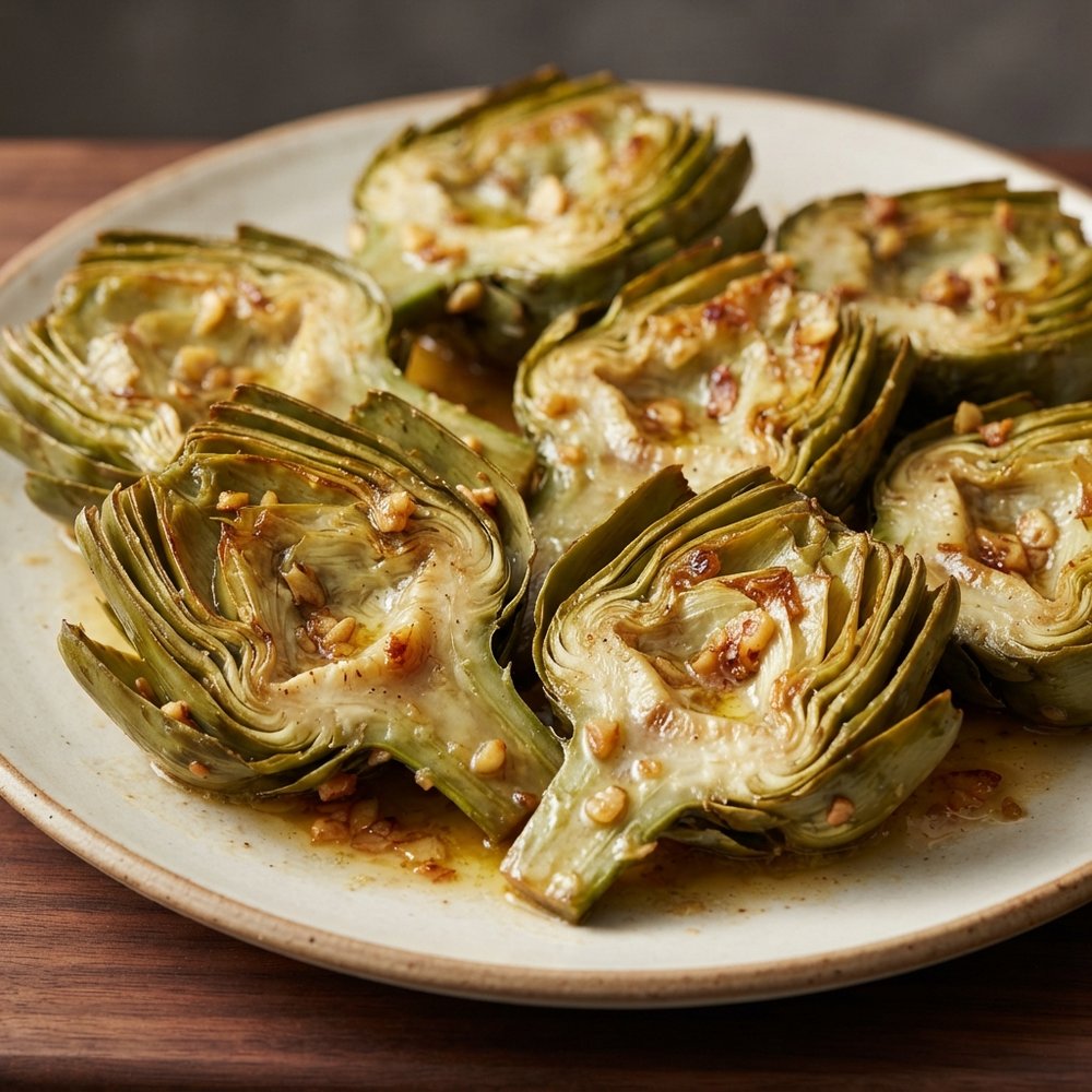 Garlic-Butter Skillet Artichokes