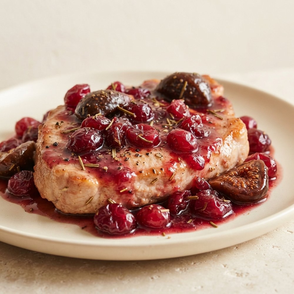 Cranberry–Fig Pork Chops in the Slow Cooker
