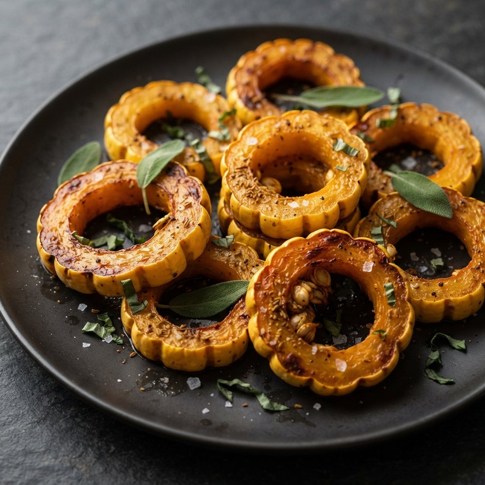 Oven-Roasted Delicata Squash Rounds