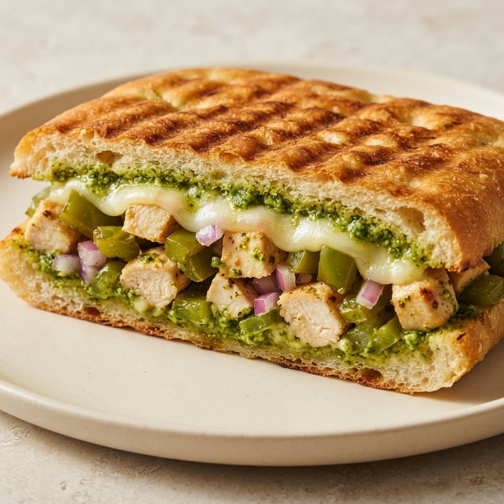 Grilled Chicken Pesto Panini Sandwiches
