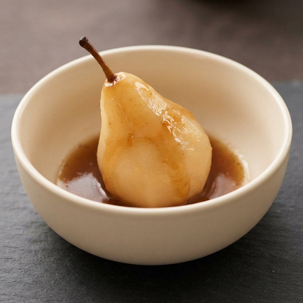 Poached Pears with Wine Vinaigrette