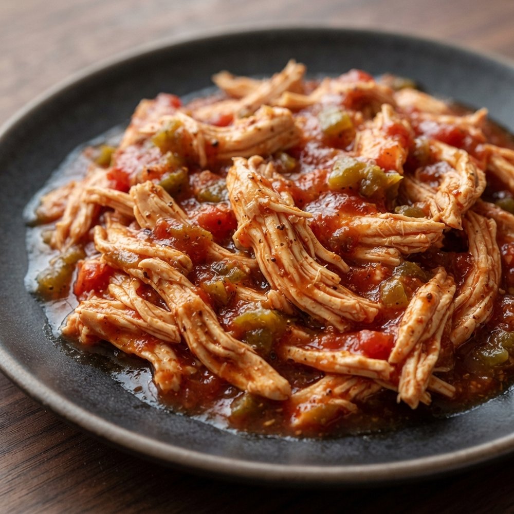 Easy Slow Cooker Salsa Chicken