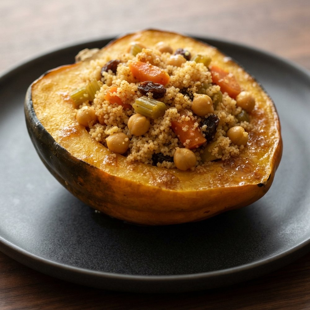 Acorn Squash Filled with Moroccan-Spiced Couscous