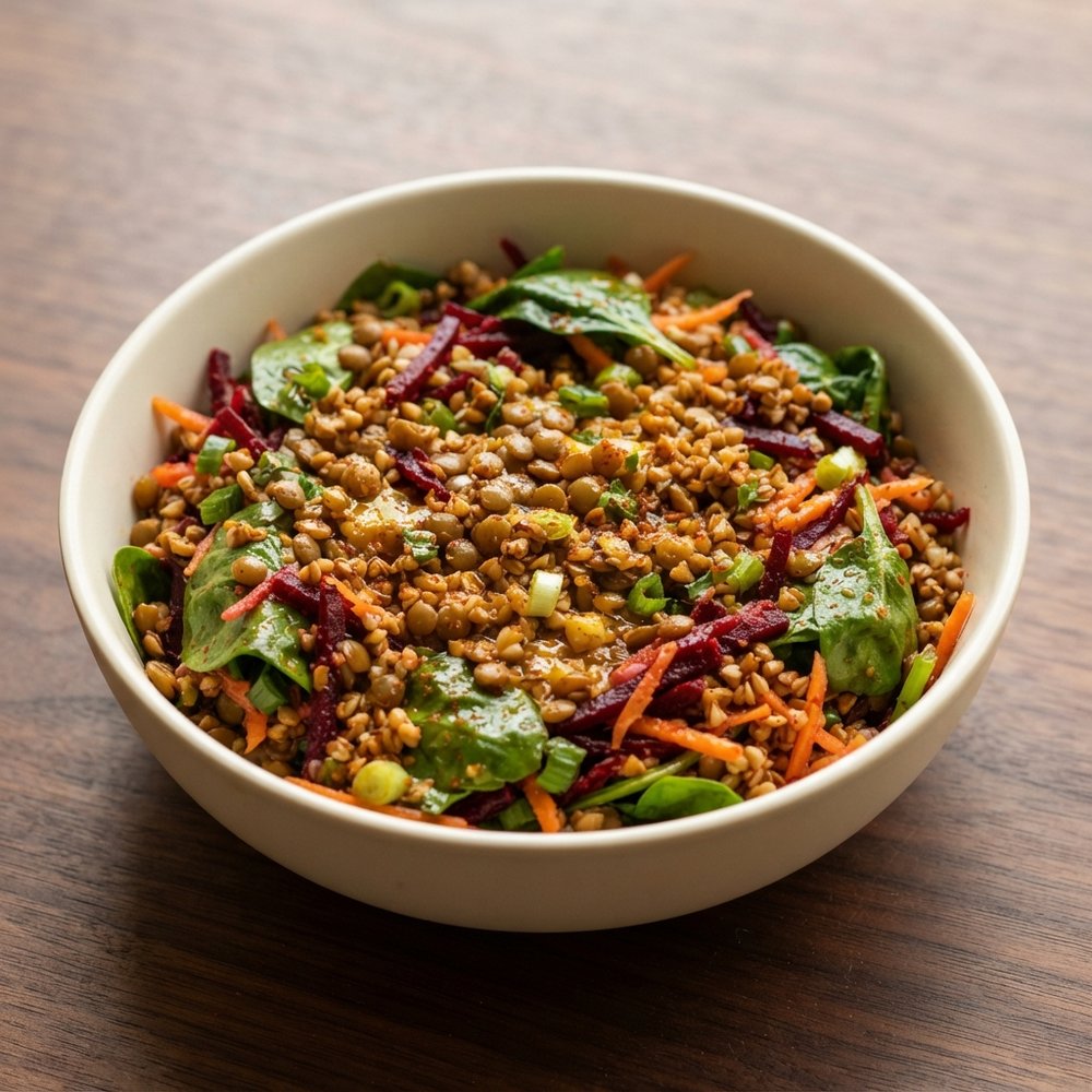 Lentils and Buckwheat Salad To Go (Gluten-Free)