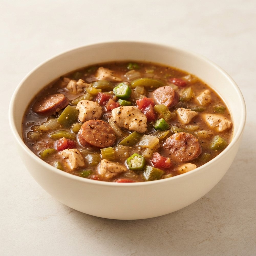 Pressure Cooker Chicken & Andouille Gumbo