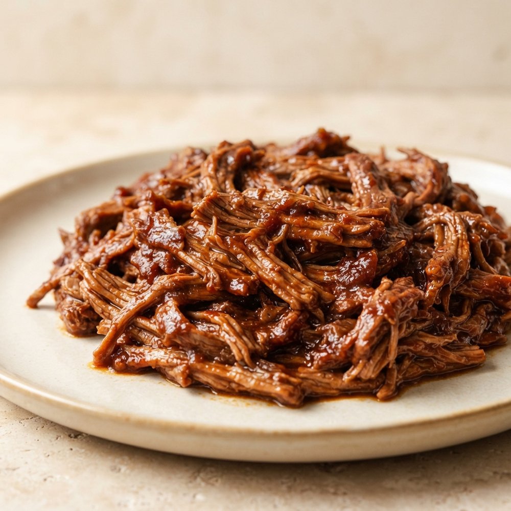 Slow Cooker BBQ Shredded Beef