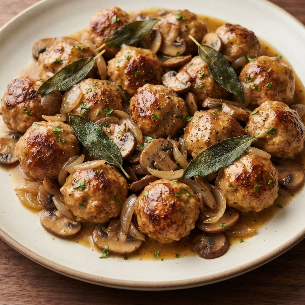 Marsala Mushroom Chicken Meatballs