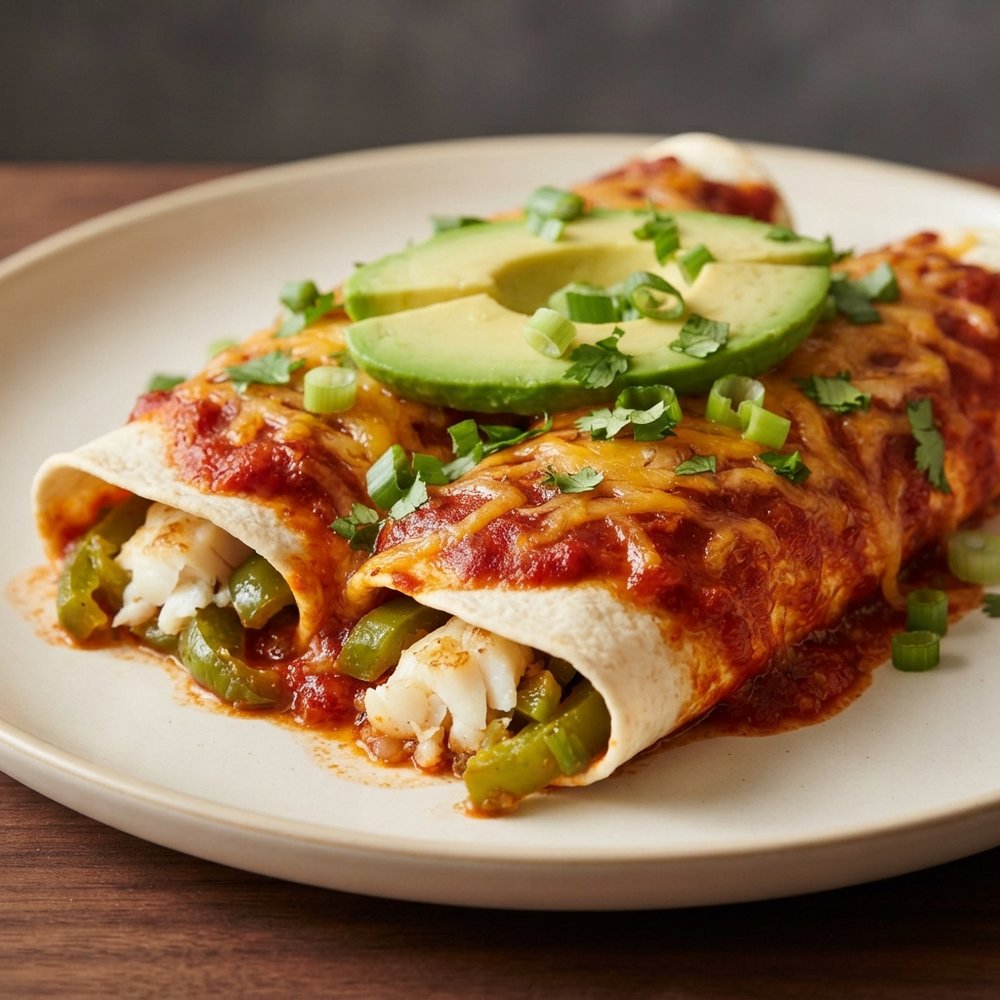 Savory Halibut Enchiladas