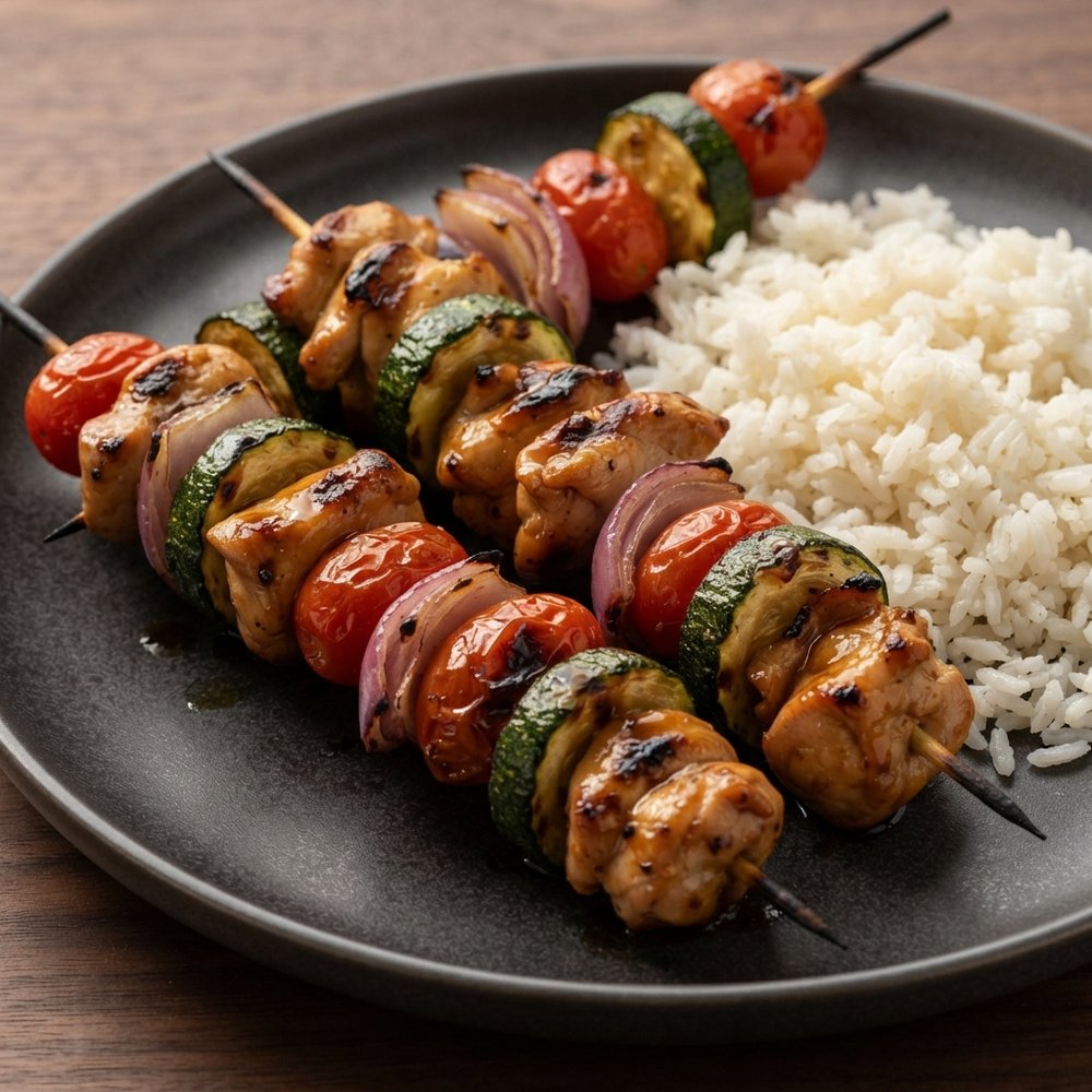 Teriyaki Chicken Skewers with Vegetables