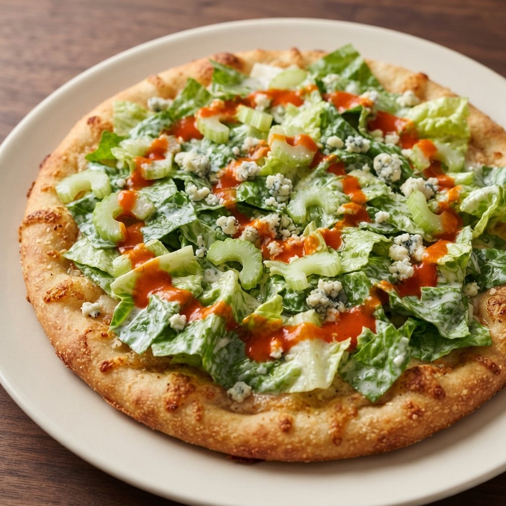 Chicken-Caesar Buffalo Crust Pizza