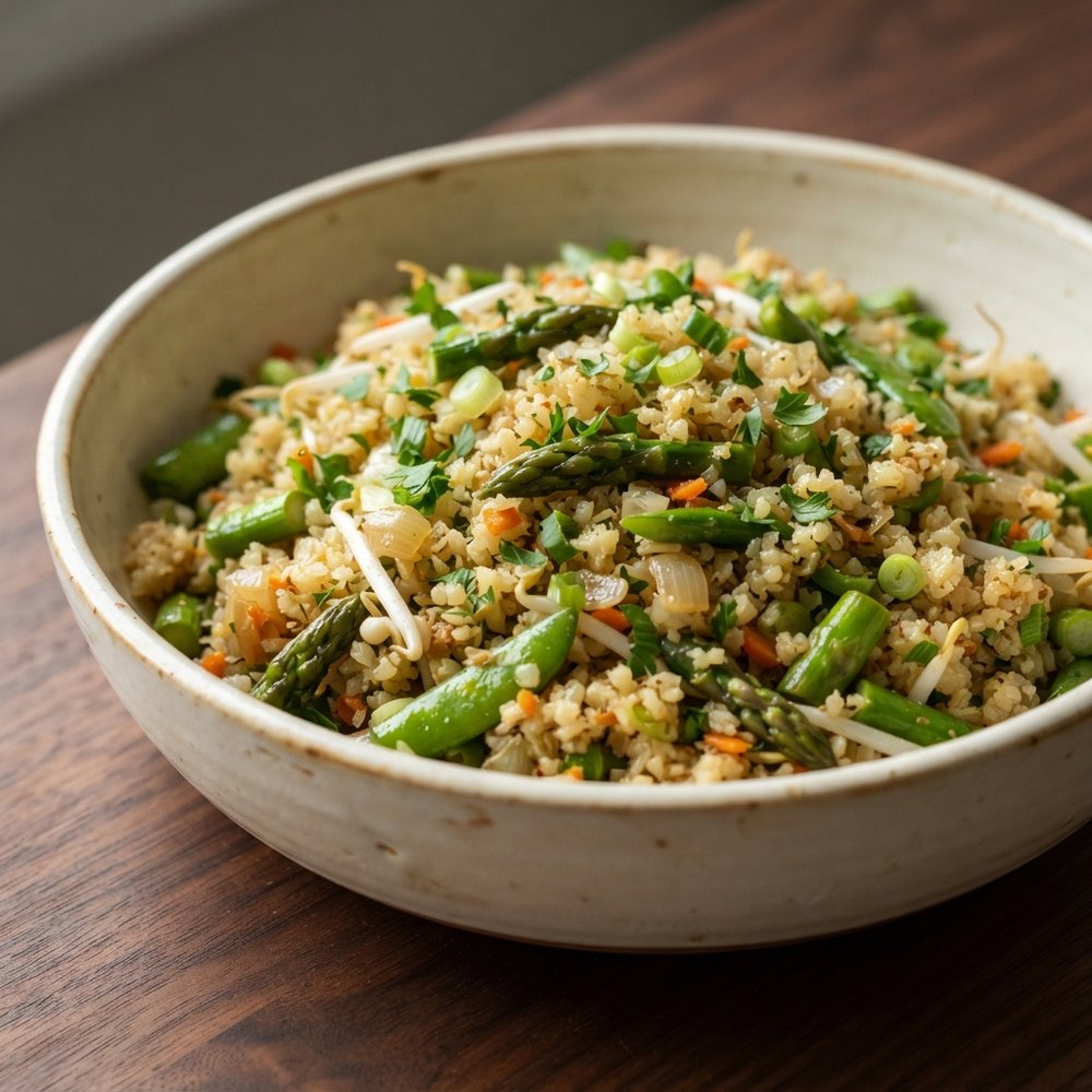 Summer Veggie Cauliflower Fried "Rice"