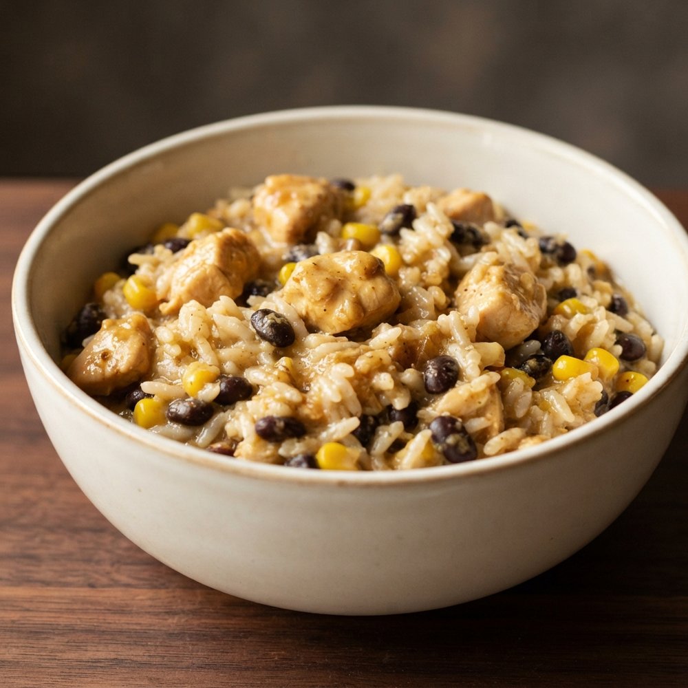 Pressure Cooker Jamaican-Style Rice and Beans with Chicken