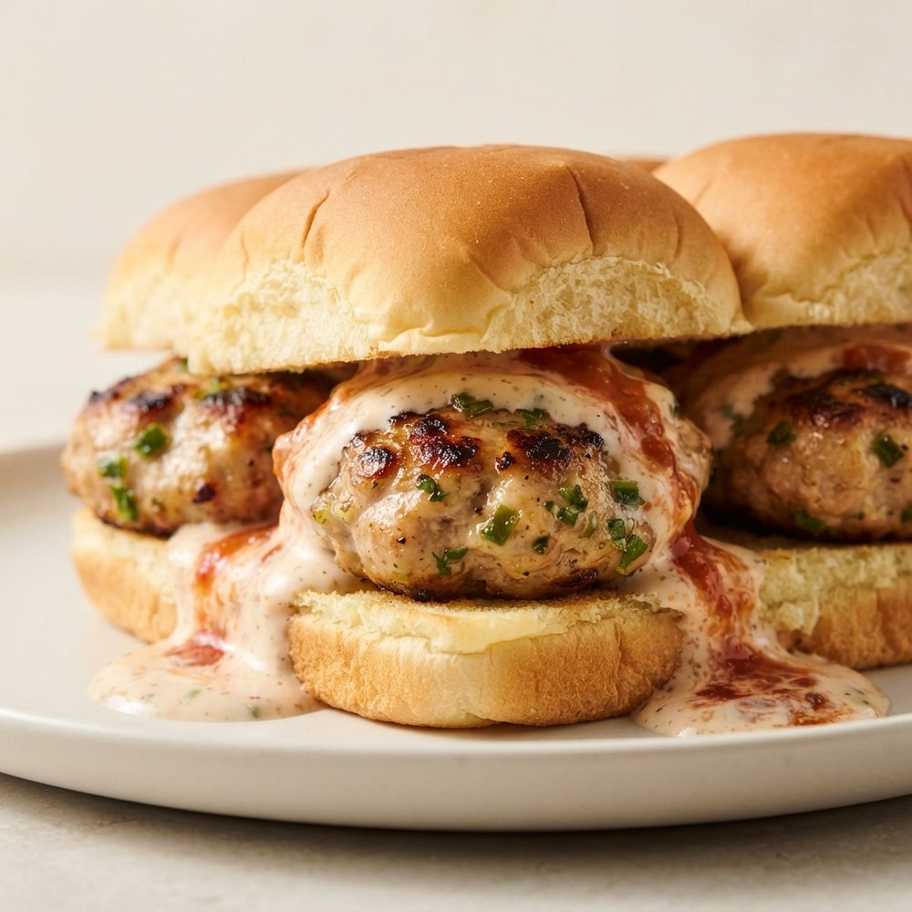 Jalapeño Chicken-Pork Sliders