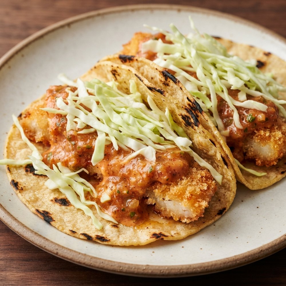 Crispy Fish Tacos with Chipotle-Lime Ranch