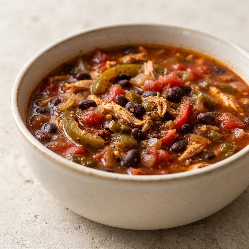 Smoked Turkey & Black Bean Chili-Style Soup