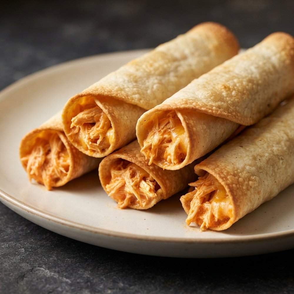 Crispy Buffalo Chicken Taquitos