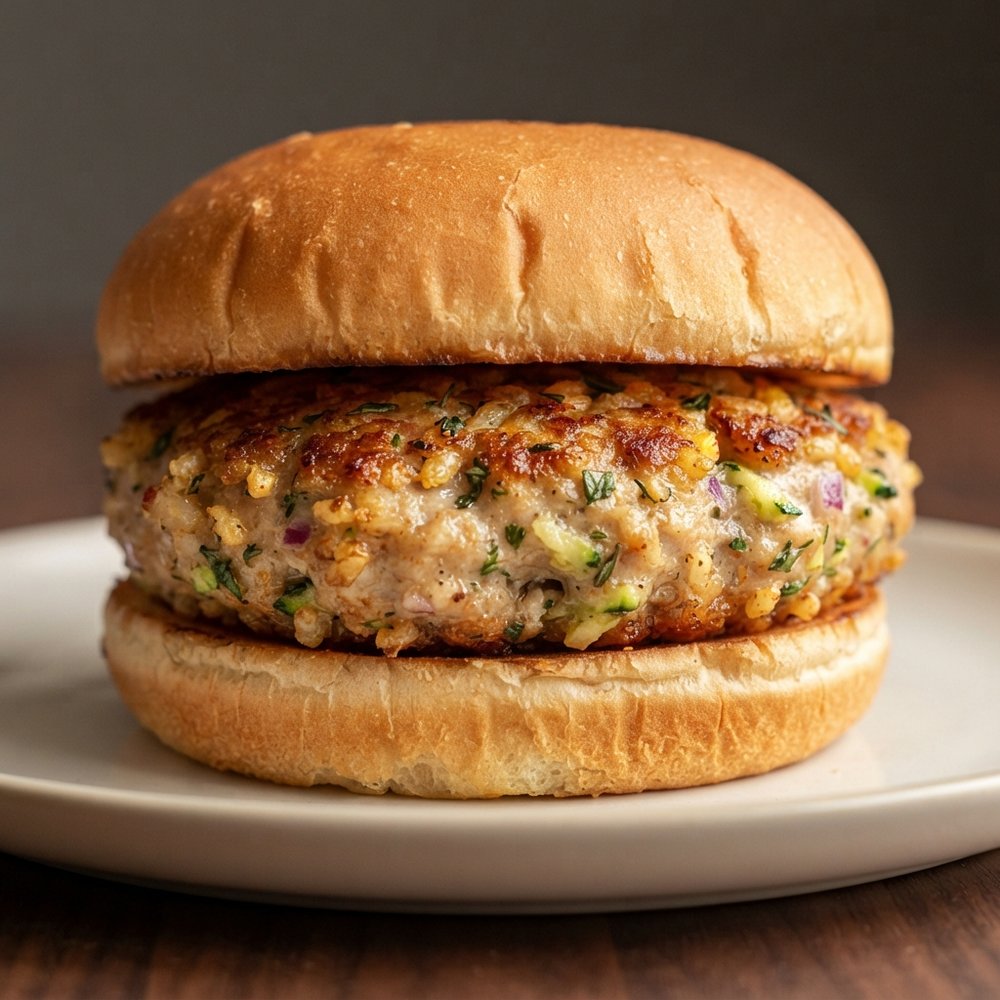 Crispy Rice Turkey Burgers