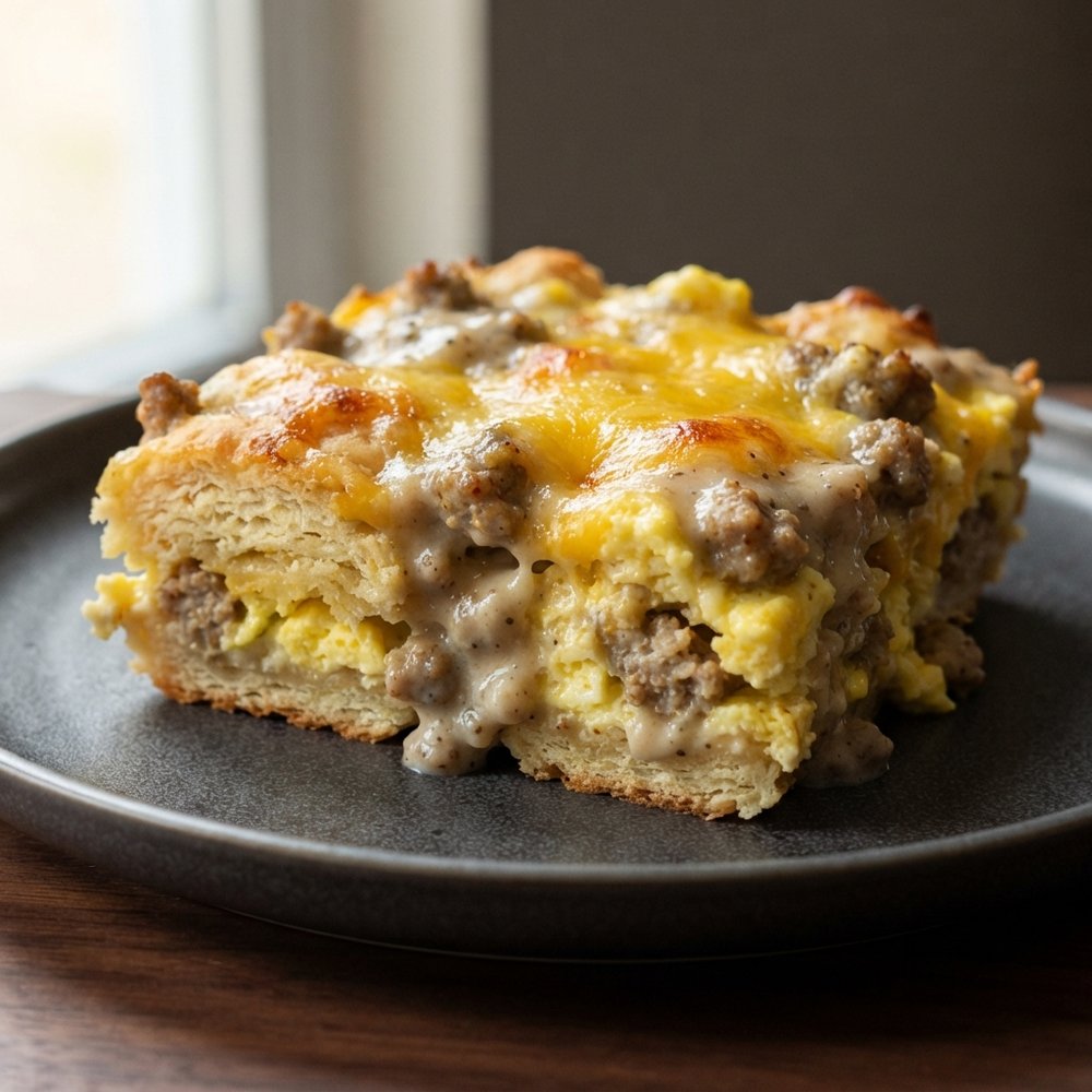 Biscuits-and-Gravy Breakfast Bake