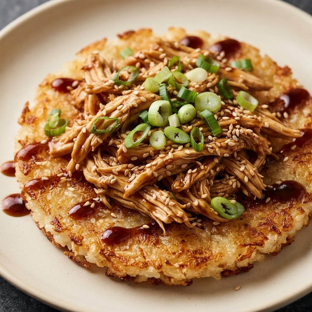 Crispy Rice with Teriyaki Chicken