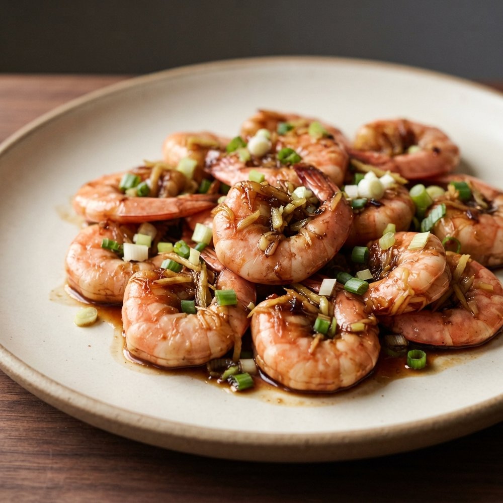 Soy-Ginger Fried Prawns