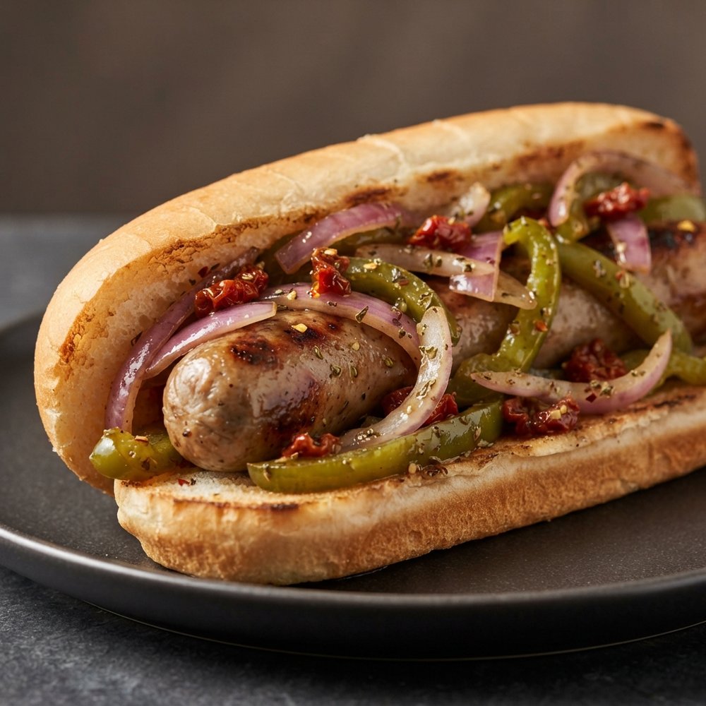 Italian-Style Grilled Turkey Sausage Hoagies