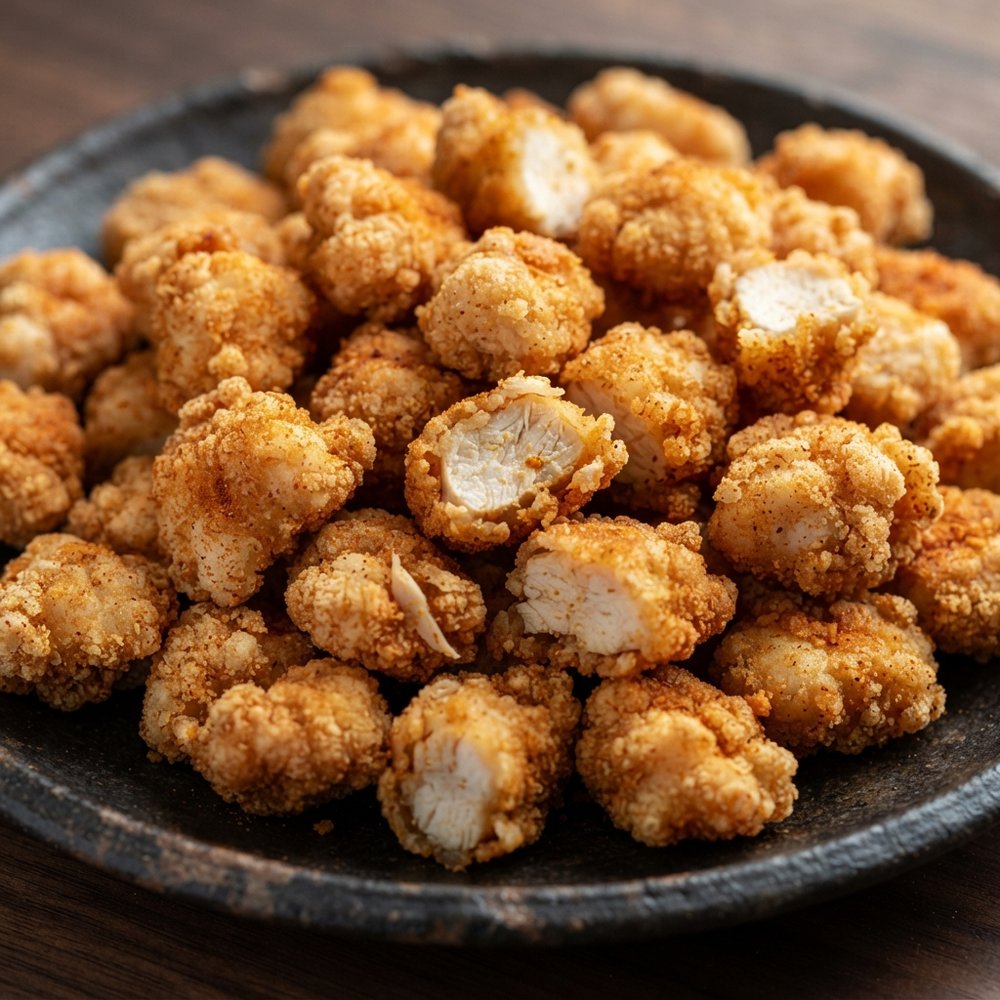 Crispy Air-Fried Popcorn Chicken Bites