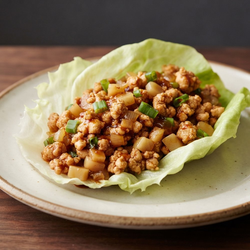 Chicken Lettuce Cups with Hoisin-Sriracha