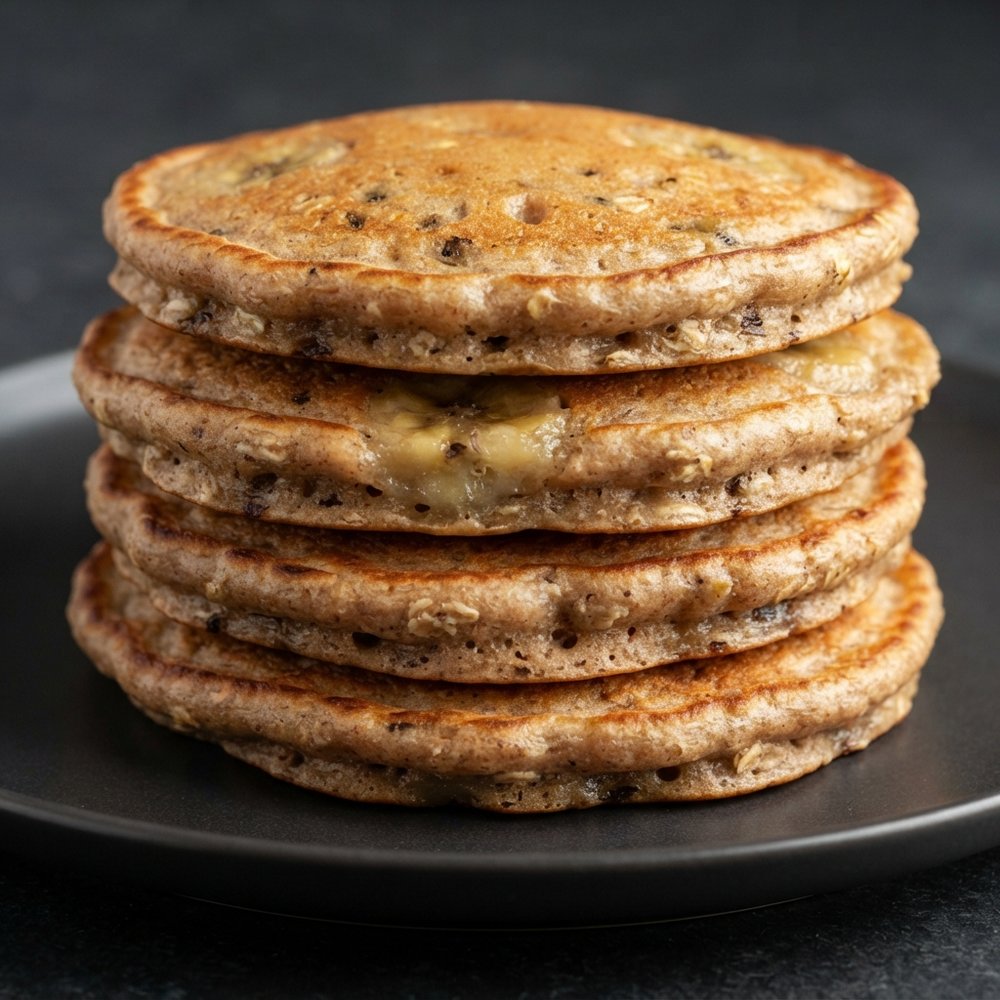 Hearty Whole-Grain Banana Pancakes