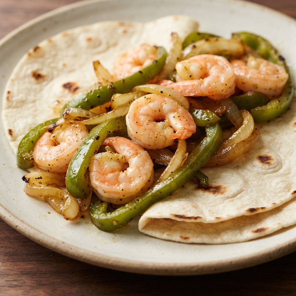 One-Pan Shrimp Fajitas