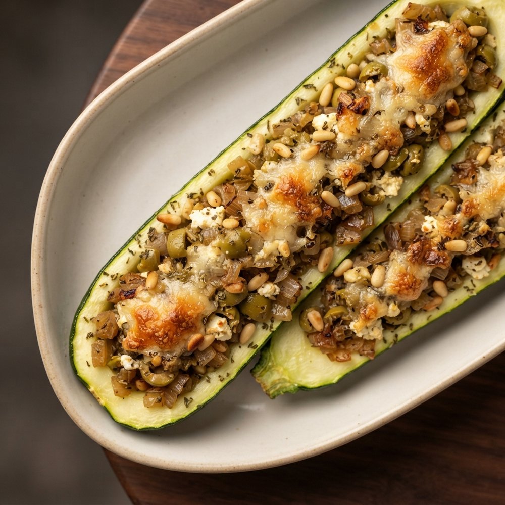 Herbed Mediterranean Zucchini Boats