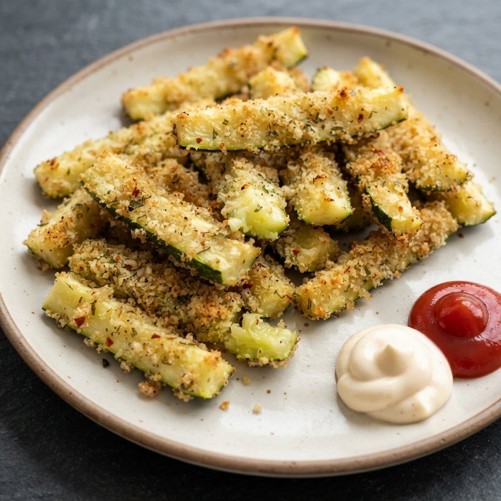 Vegan Oven-Fried Zucchini Sticks